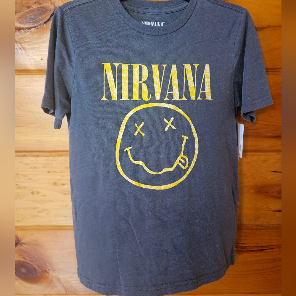 Nirvana Kids Gray T-Shirt with Yellow Logo